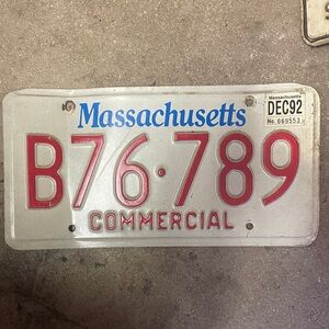 Massachusetts Commercial License Plate